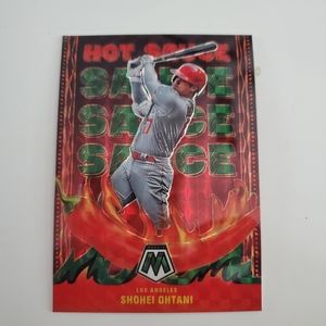 2022 Panini Mosaic Baseball Shohei Ohtani Hot Sauce Green Prizm - Los Angeles